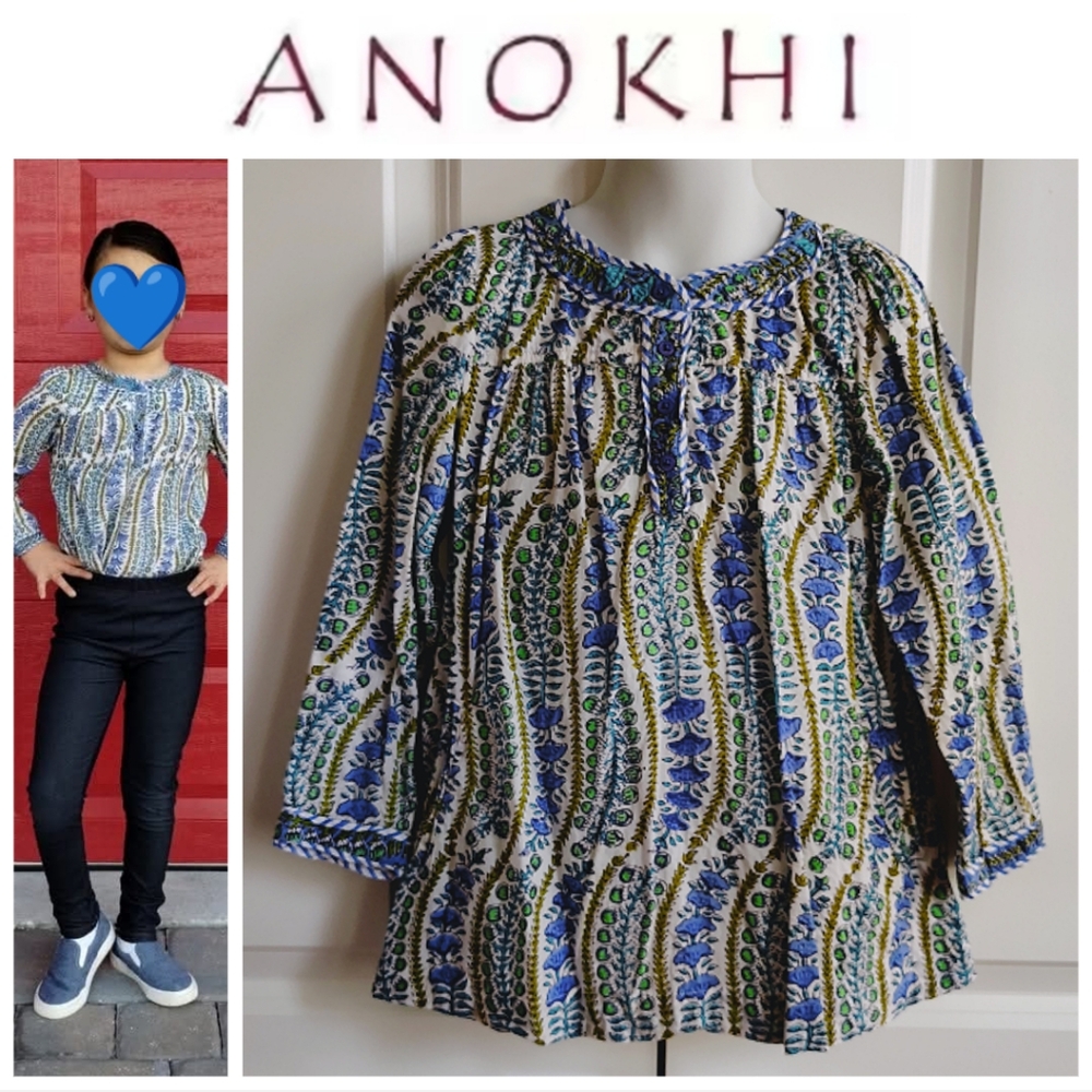 Anokhi Floral Tunic Blouse (Indian Brand)